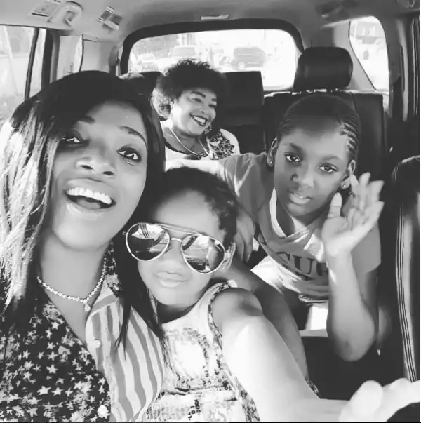 Annie Idibia shares adorable photo with her mum and kids